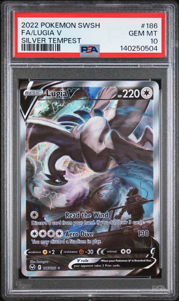 Lugia V 186/195 Silver Tempest Pokemon PSA 10