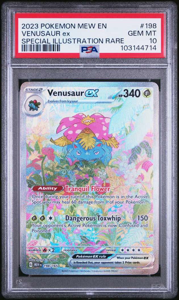 Venusaur EX 198/165 Special Illustration Rare 151 Pokemon PSA 10