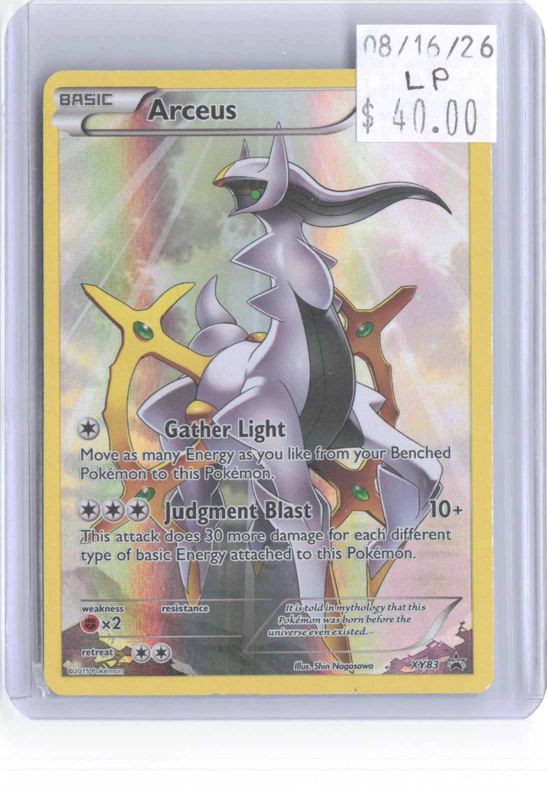 Arceus XY83 Holo Promo XY Promo Pokemon Lightly Played