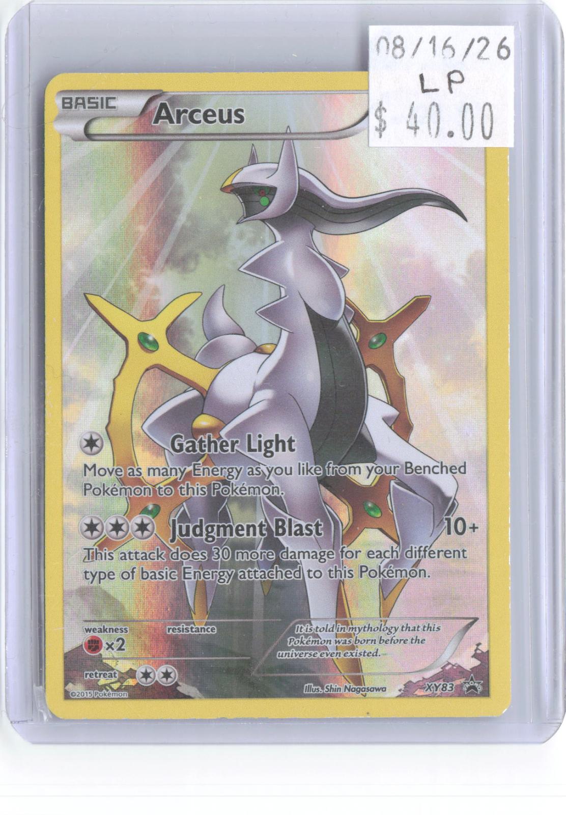 Arceus XY83 Holo Promo XY Promo Pokemon Lightly Played