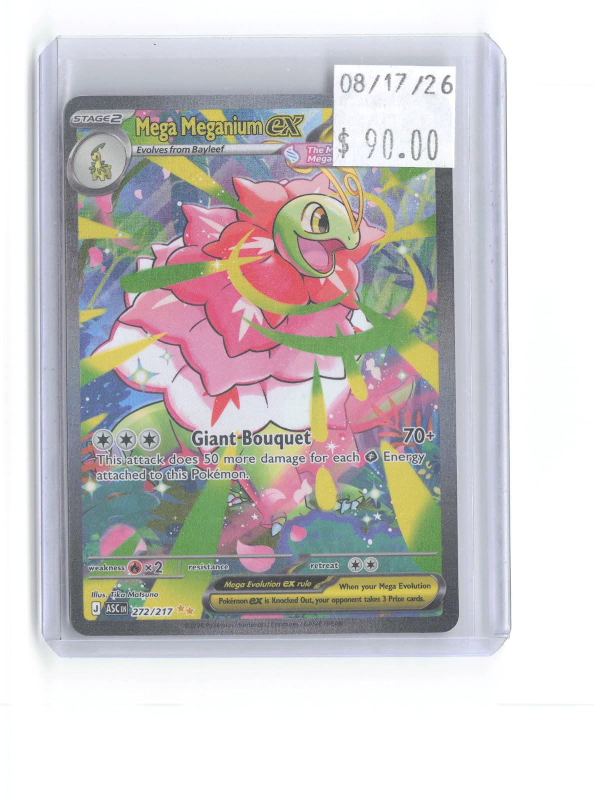 Mega Meganium ex 272/217 Ascended Heroes Pokemon Holo NM