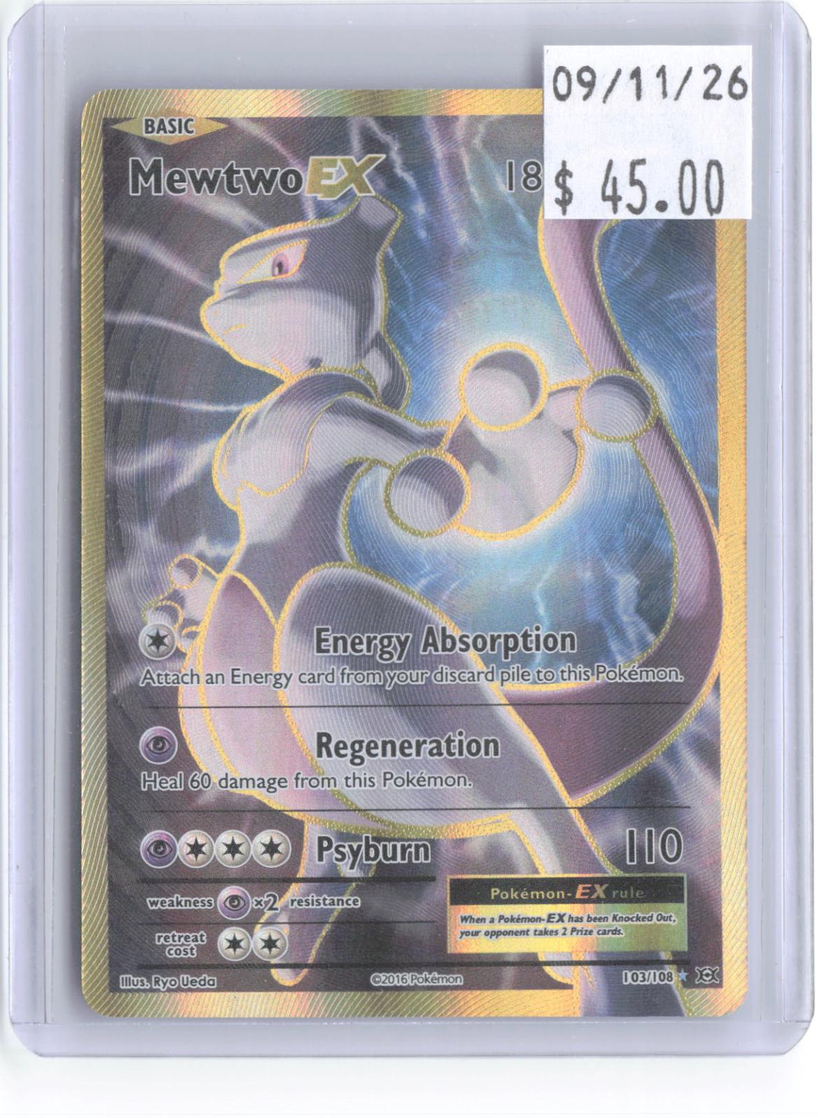 Mewtwo EX 103/108 Ultra Rare Evolutions Pokemon Holo Near Mint
