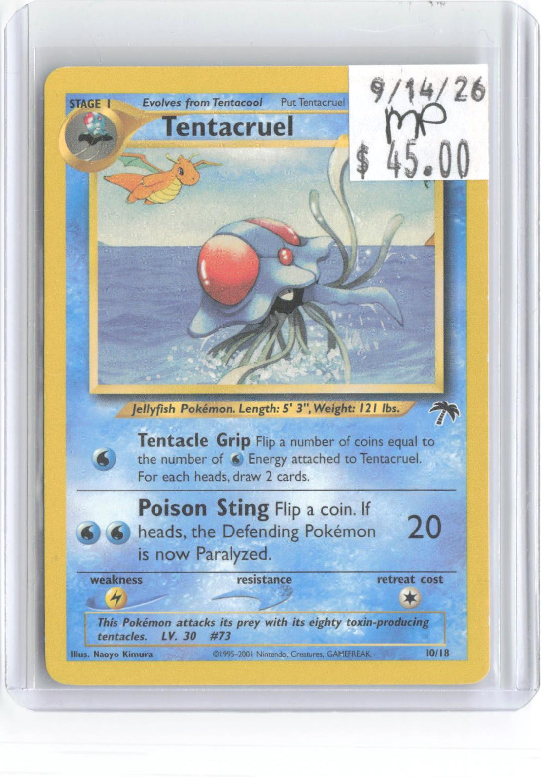 Tentacruel 10/18 Southern Islands Pokemon Moderately Played