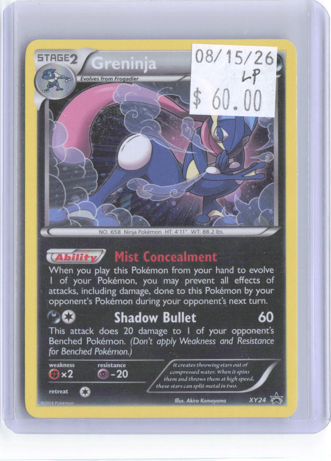 Greninja XY24 Holo Promo XY Promo Pokemon Lightly Played