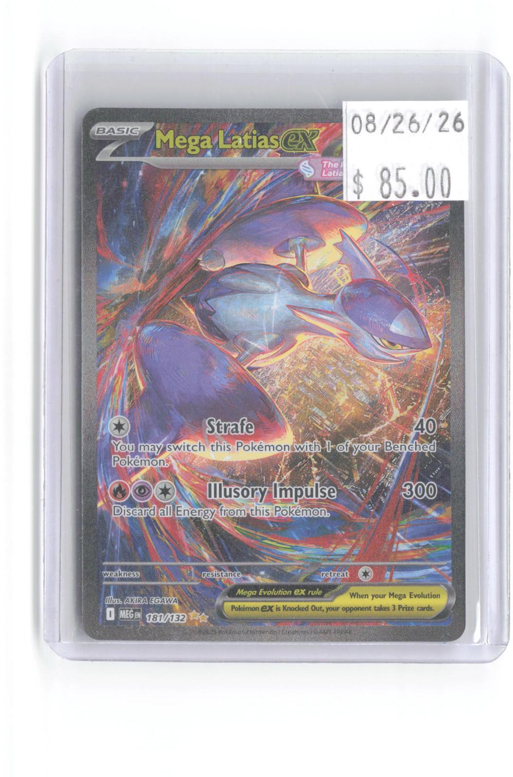 Mega Latias ex 181/132 Special Illustration Rare Mega Evolution Pokemon Holo NM