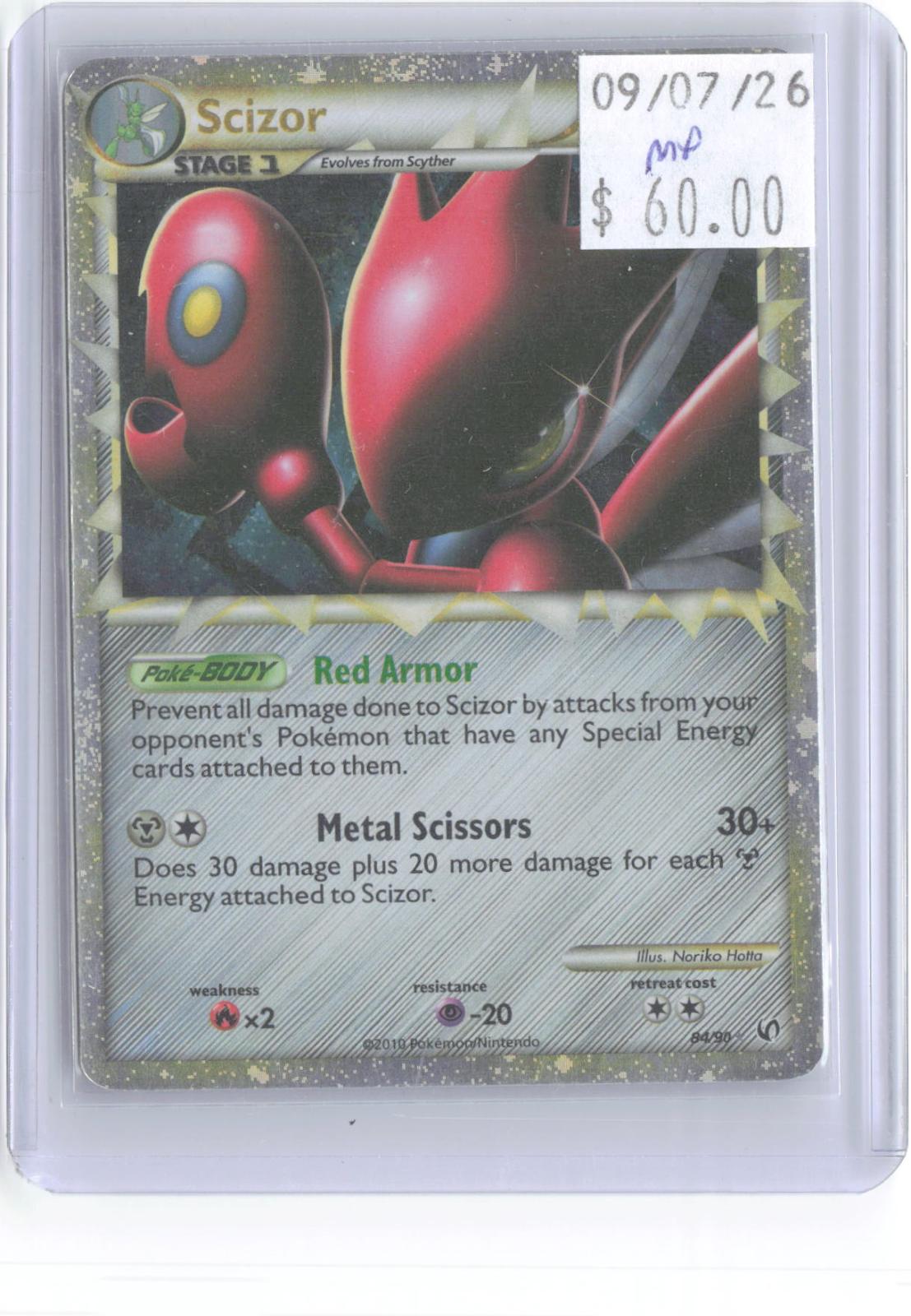 Scizor 84/90 Prime HGSS Undaunted Pokemon Holo Moderately Played