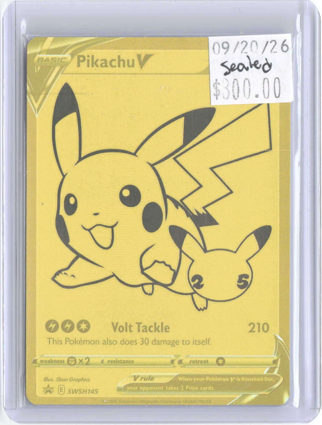 Pikachu V SWSH145 Holo Promo Sword & Shield Promo Pokemon Near Mint