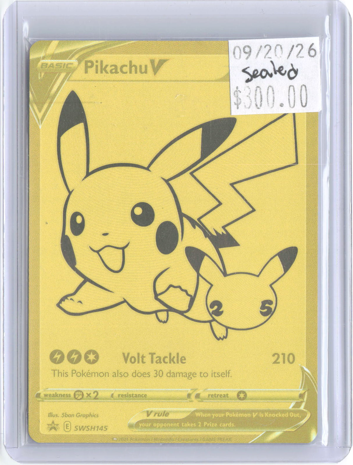 Pikachu V SWSH145 Holo Promo Sword & Shield Promo Pokemon Near Mint