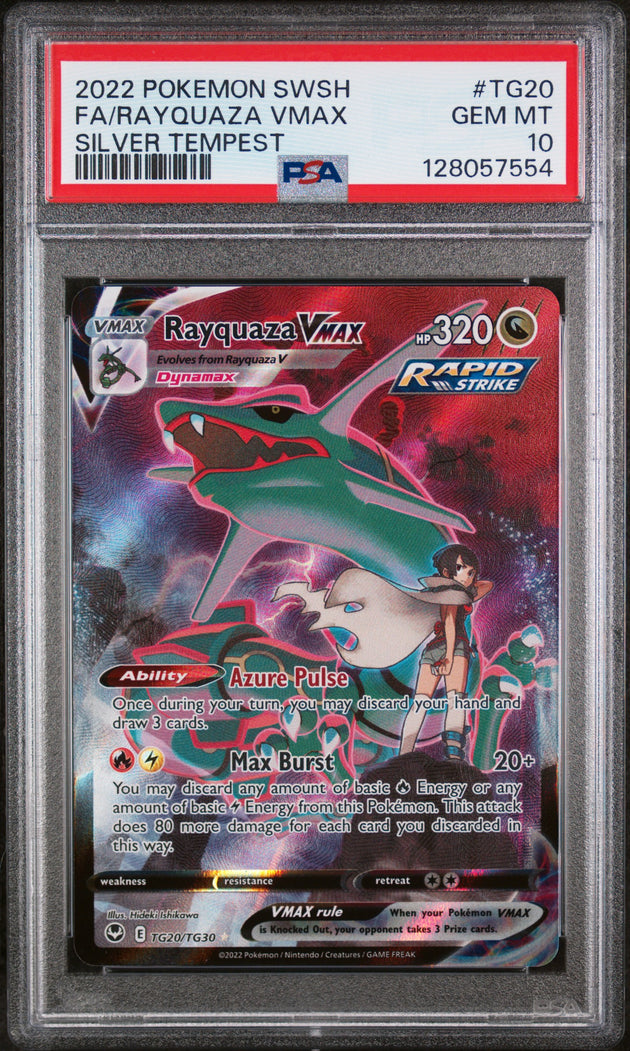 Rayquaza Vmax TG20/TG30 Silver Tempest Pokemon PSA 10