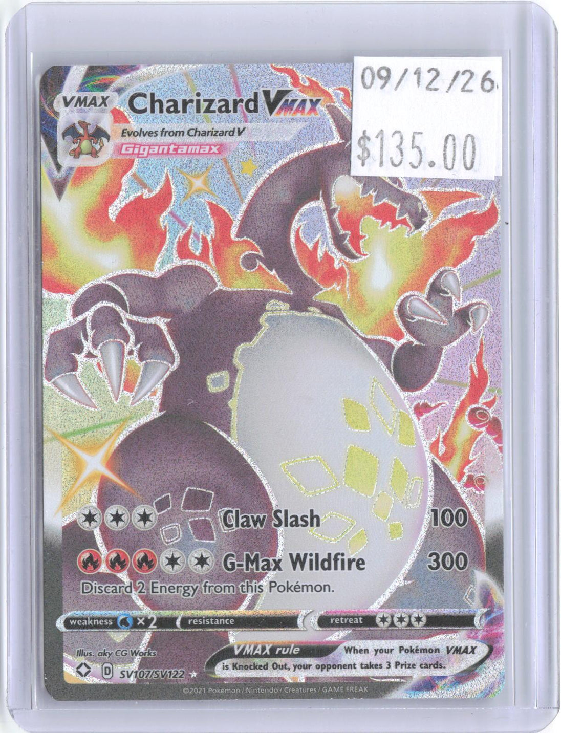 Charizard VMAX SV107/SV122 Holo Ultra Rare Shining Fates Shiny Vault Pokemon NM