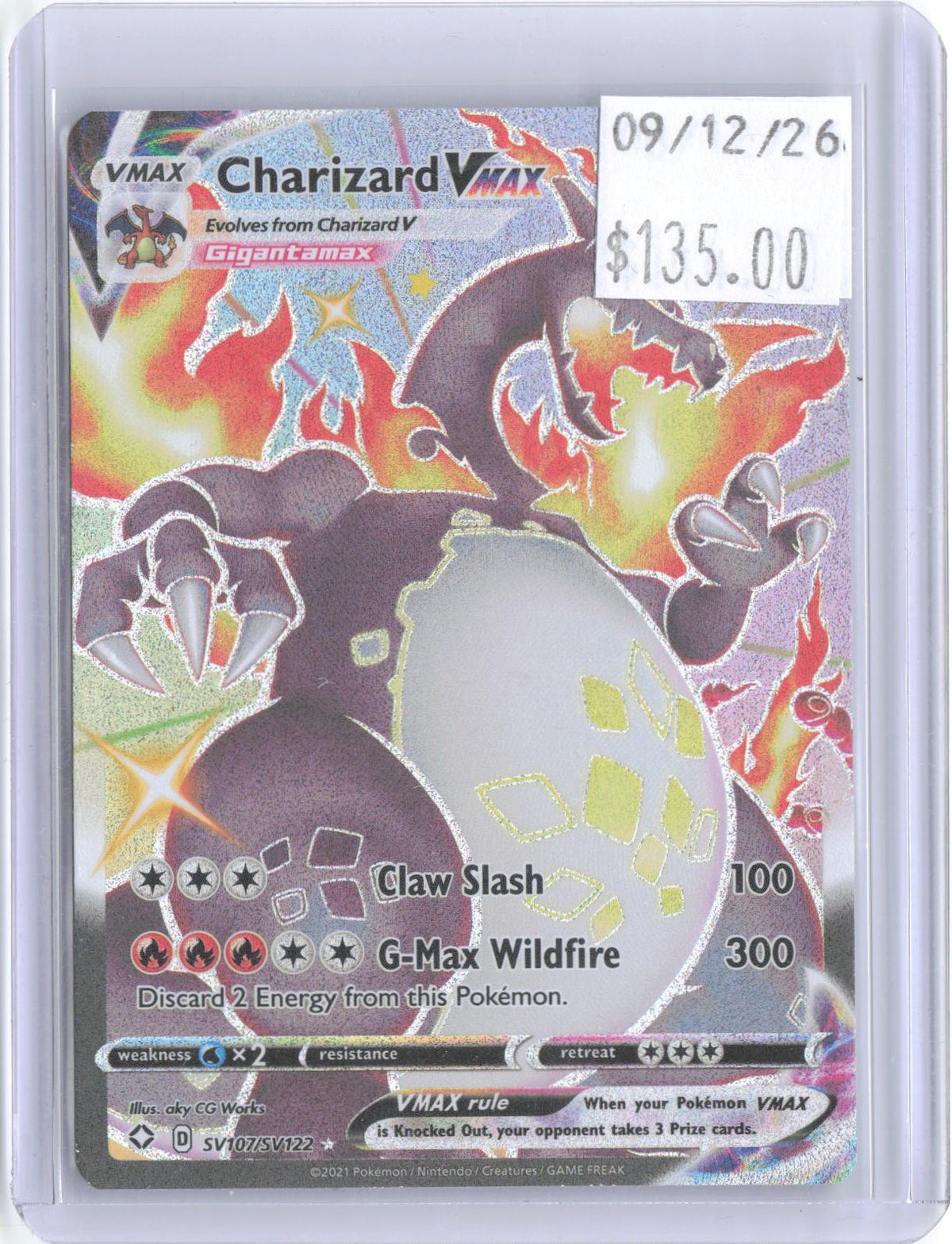 Charizard VMAX SV107/SV122 Holo Ultra Rare Shining Fates Shiny Vault Pokemon NM
