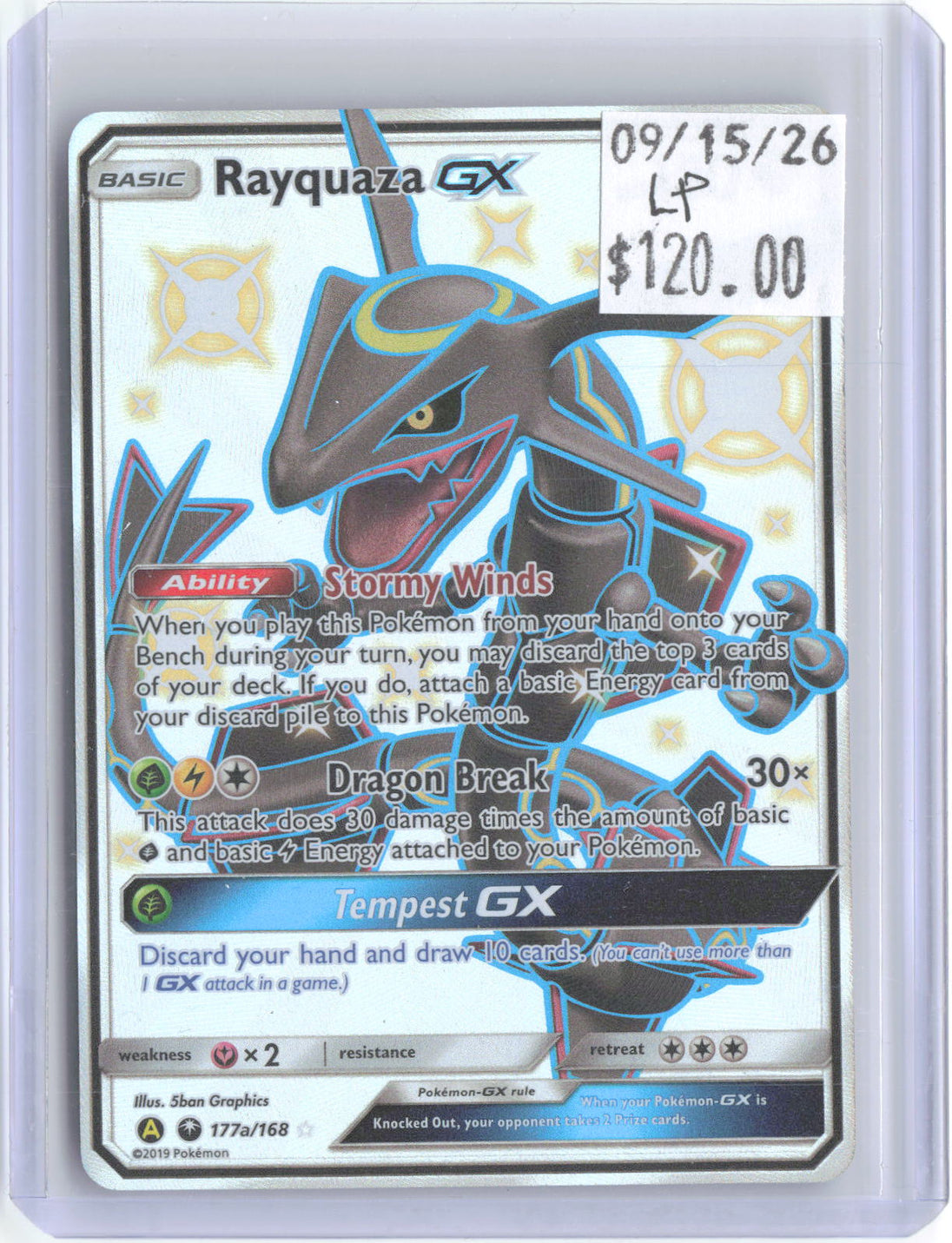Rayquaza GX 177A/168 Holo Promo Alternate Art Promos Pokemon Lightly Played