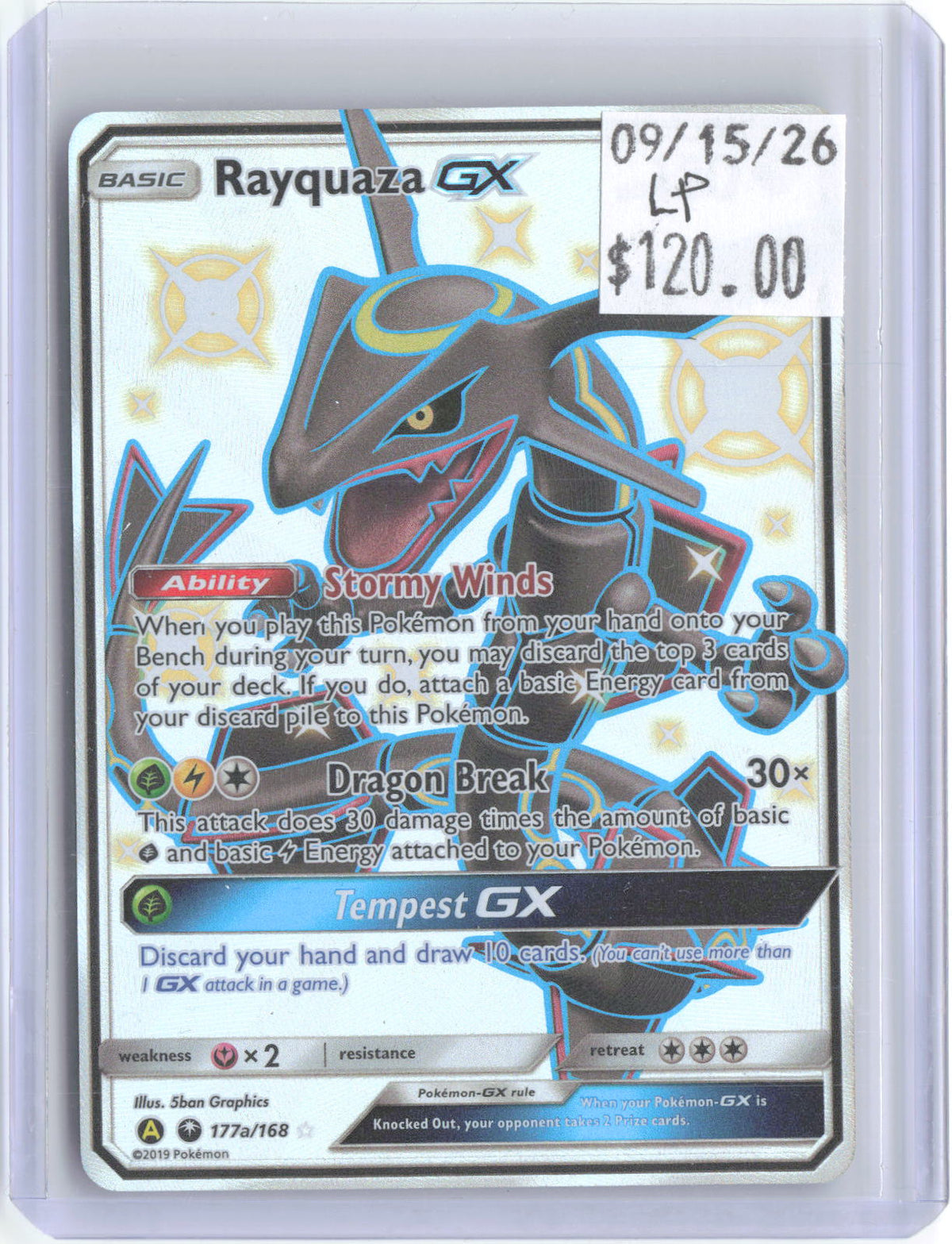 Rayquaza GX 177A/168 Holo Promo Alternate Art Promos Pokemon Lightly Played