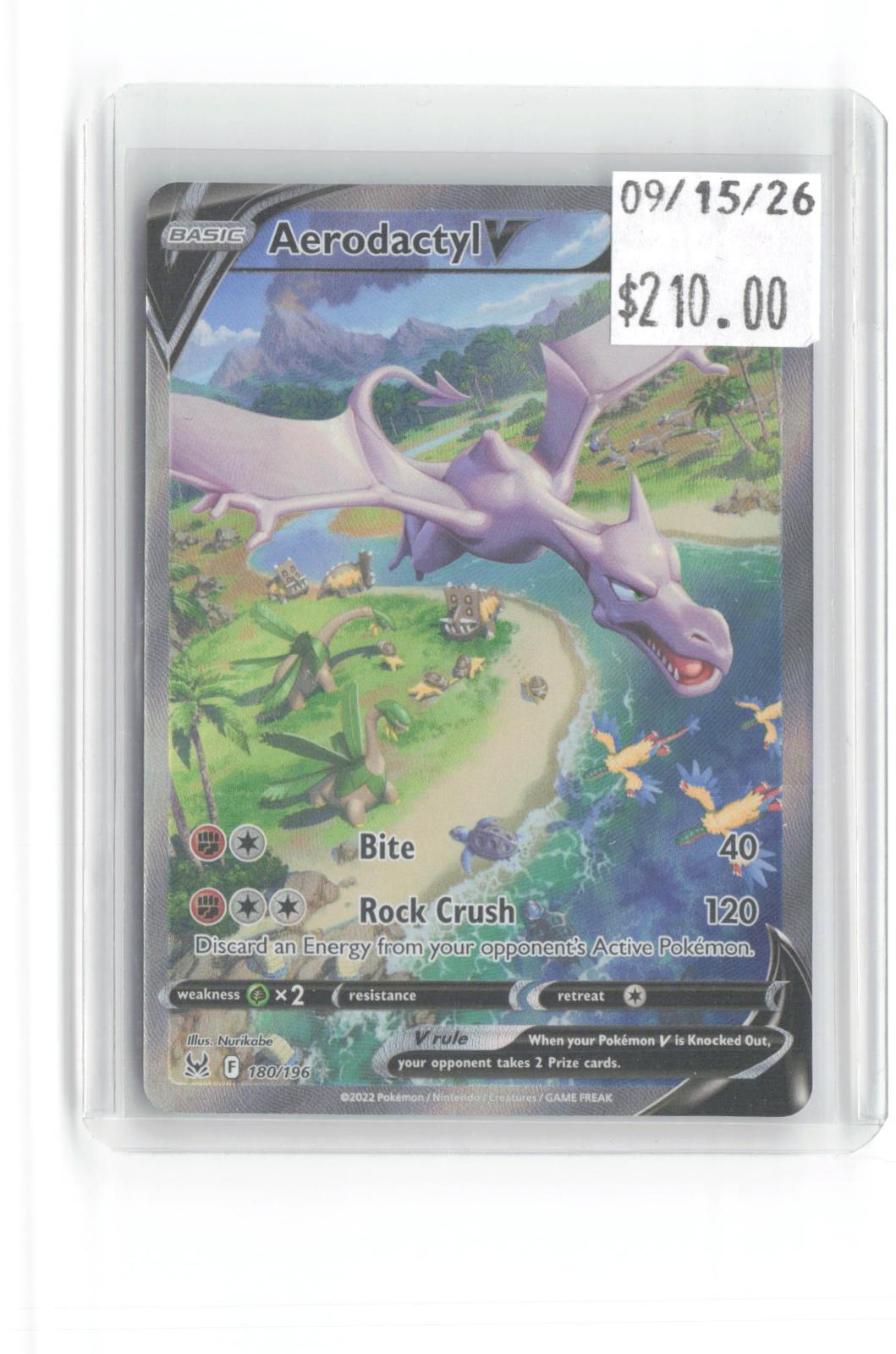 Aerodactyl V 180/196 Ultra Rare Lost Origin Pokemon Holo Near Mint