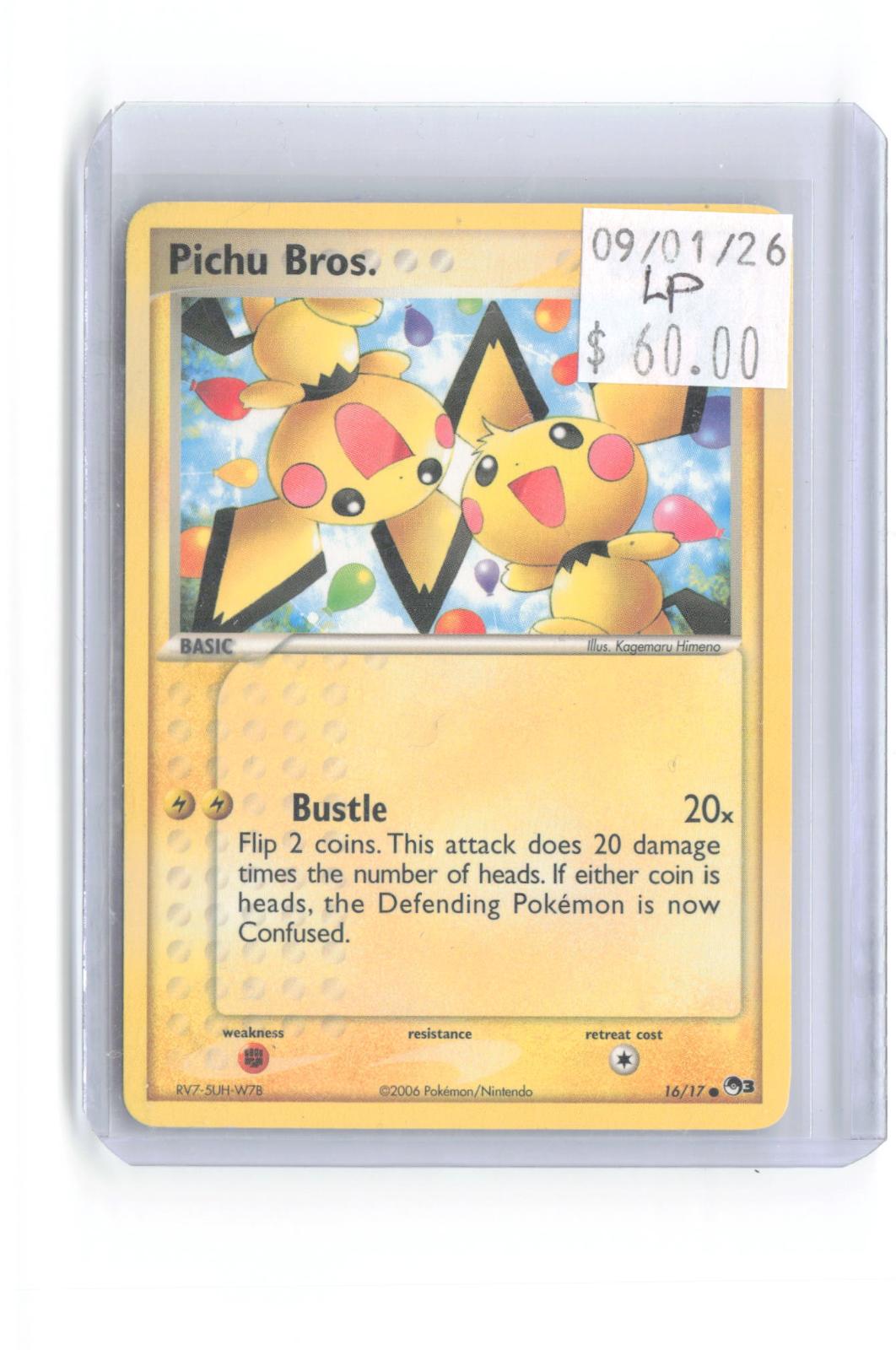Pichu Bros. 16/17 Common POP Series 3 Pokemon Lightly Played