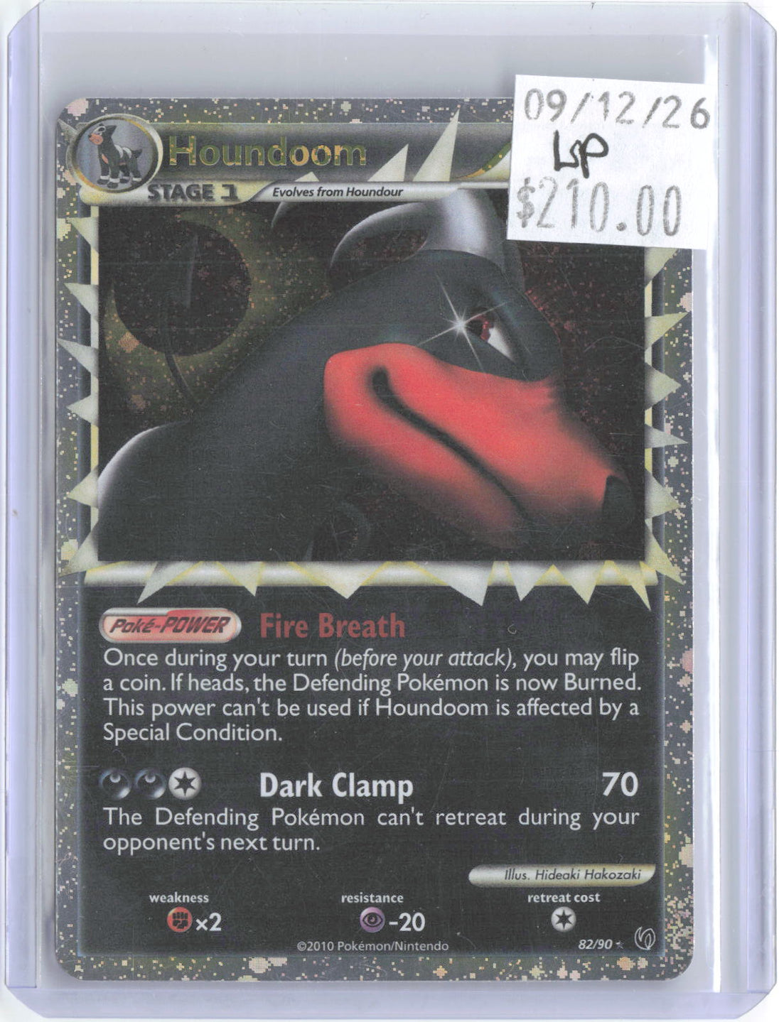 Houndoom 82/90 Prime HGSS Undaunted Pokemon Holo Lightly Played