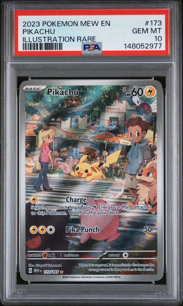 Pikachu 173/165 Illustration Rare 151 Pokemon PSA 10