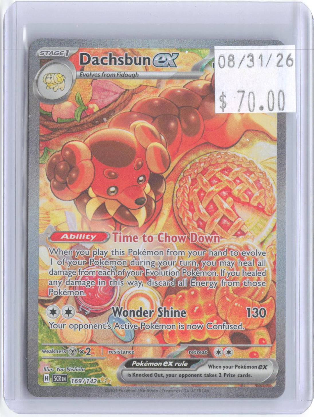 Dachsbun ex 169/142 Special Illustration Rare Stellar Crown Pokemon Holo NM
