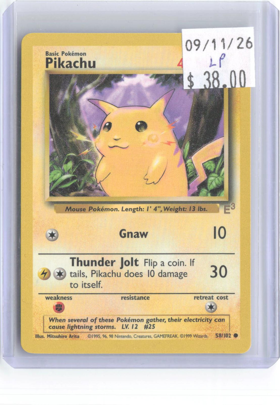 Pikachu (E3 Stamped) 058/102 Promo Miscellaneous Cards & Products Pokemon LP