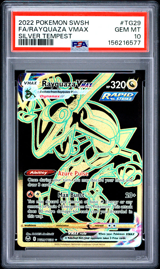 Rayquaza Vmax TG29/TG30 Silver Tempest Pokemon PSA 10