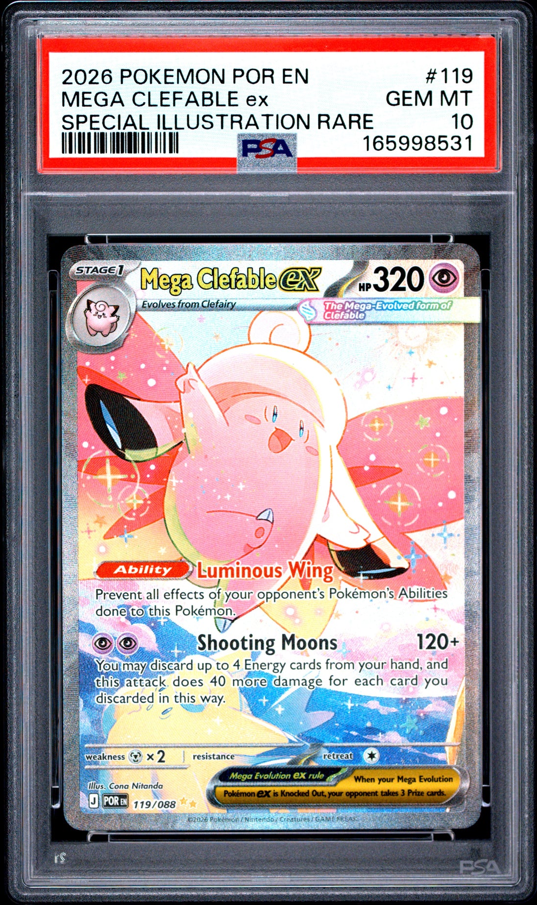 Mega Clefable EX 119 Special Illustration Rare Pokemon PSA 10