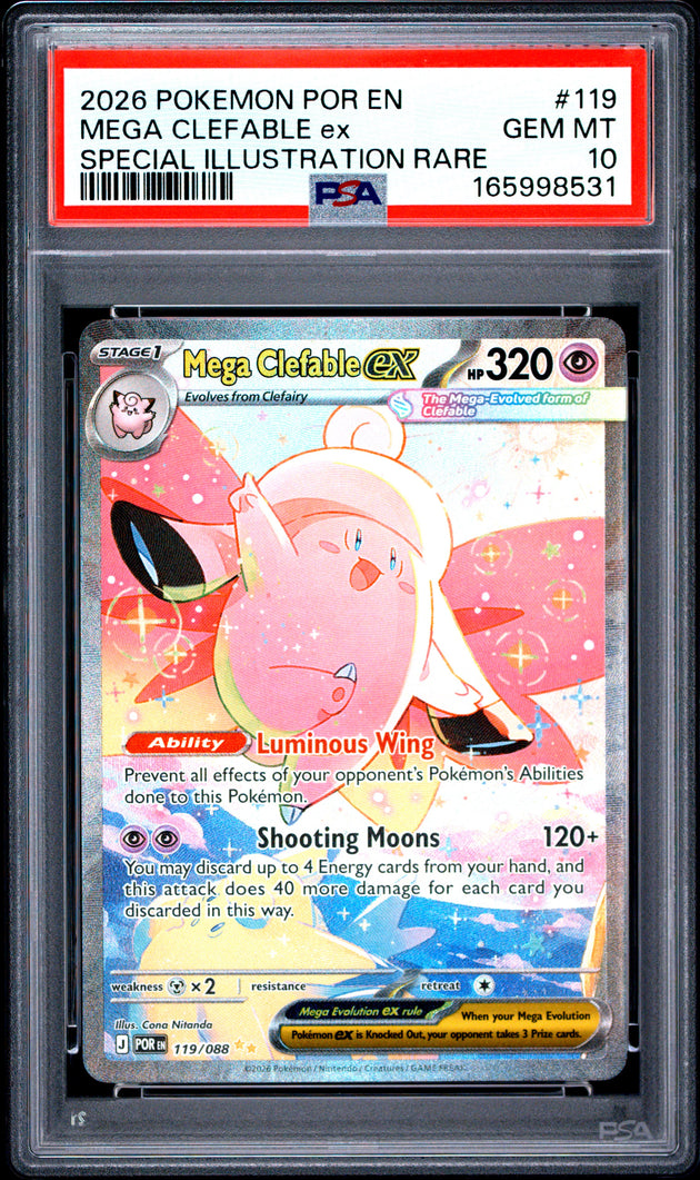 Mega Clefable EX 119 Special Illustration Rare Pokemon PSA 10