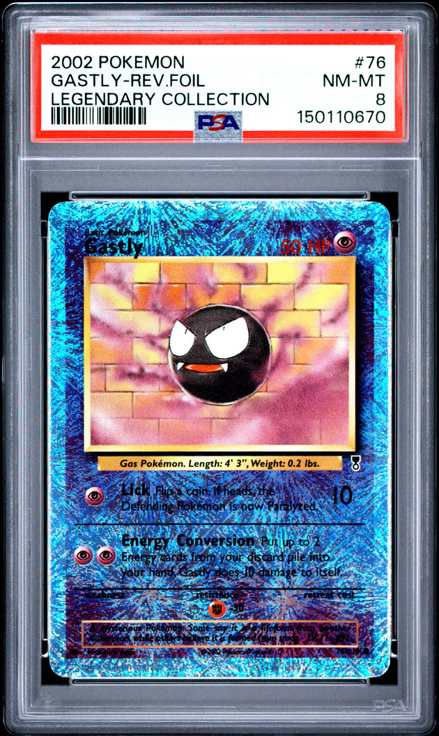 Gastly Reverse Holo 76 Legendary Coll. Pokemon PSA 8