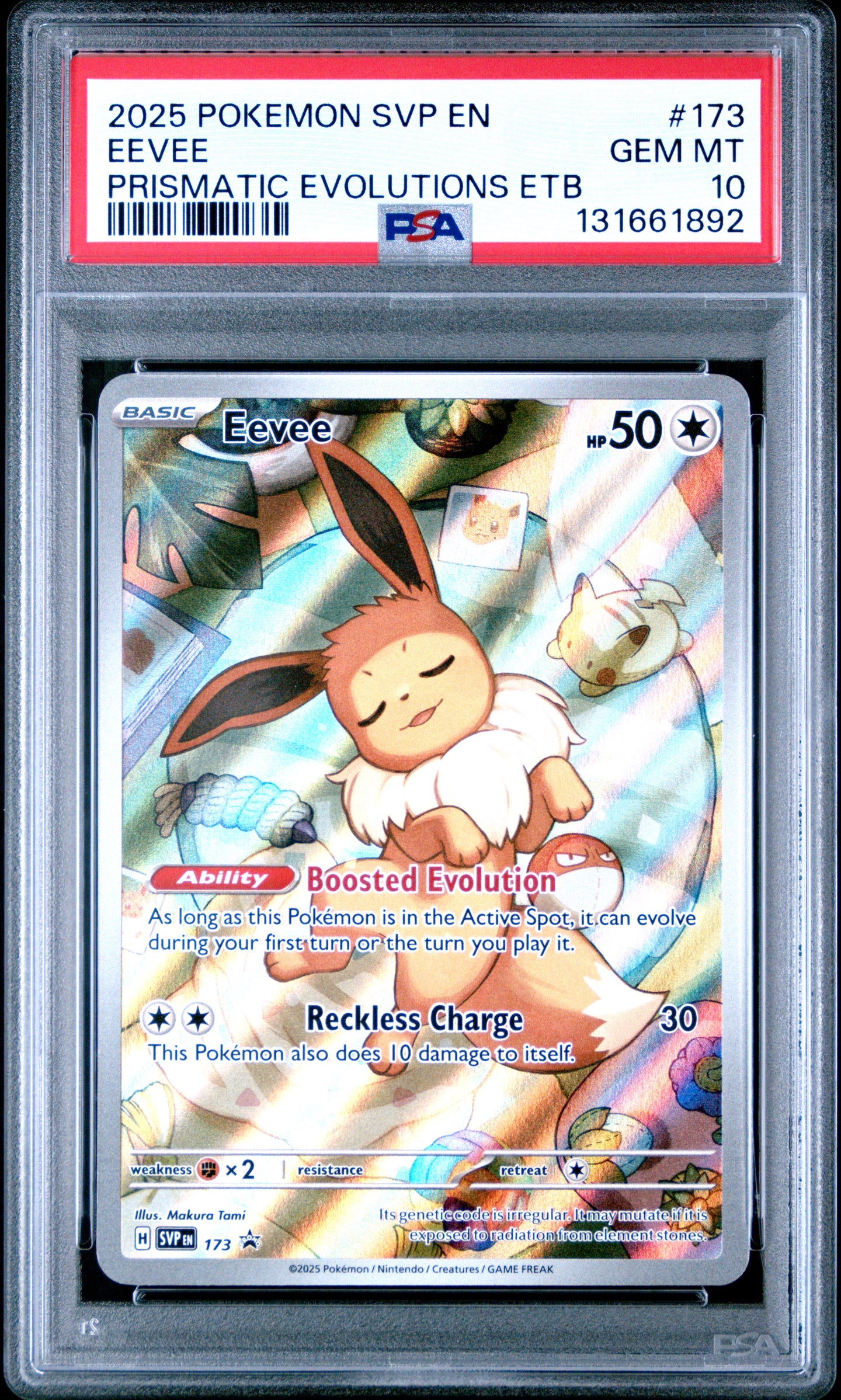 Eevee 173/131 Prismatic Evolutions Elite Trainer Box Pokemon PSA 10