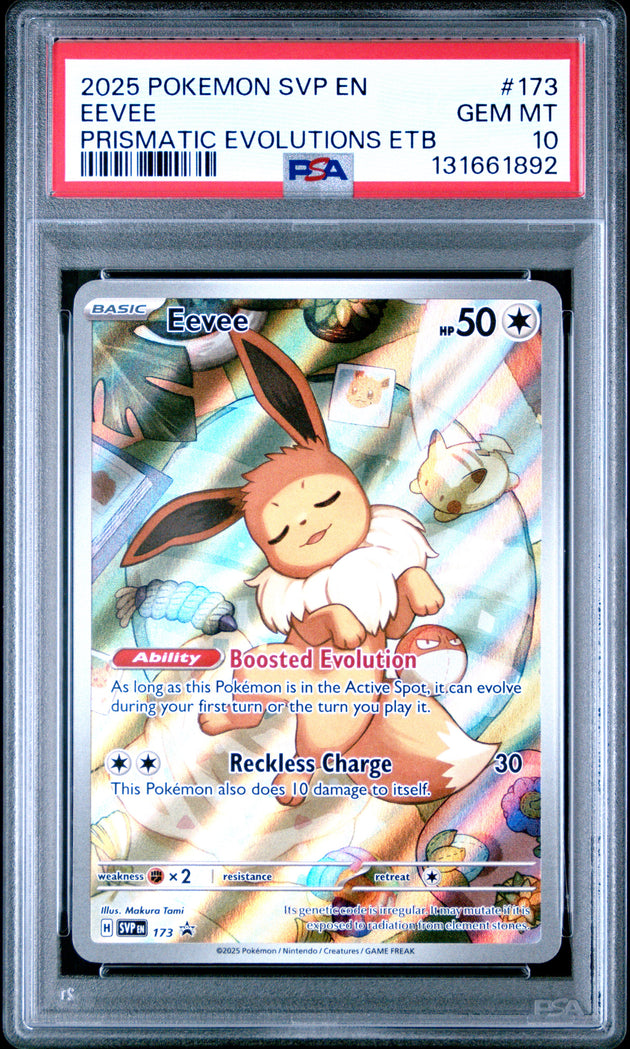 Eevee 173/131 Prismatic Evolutions Elite Trainer Box Pokemon PSA 10