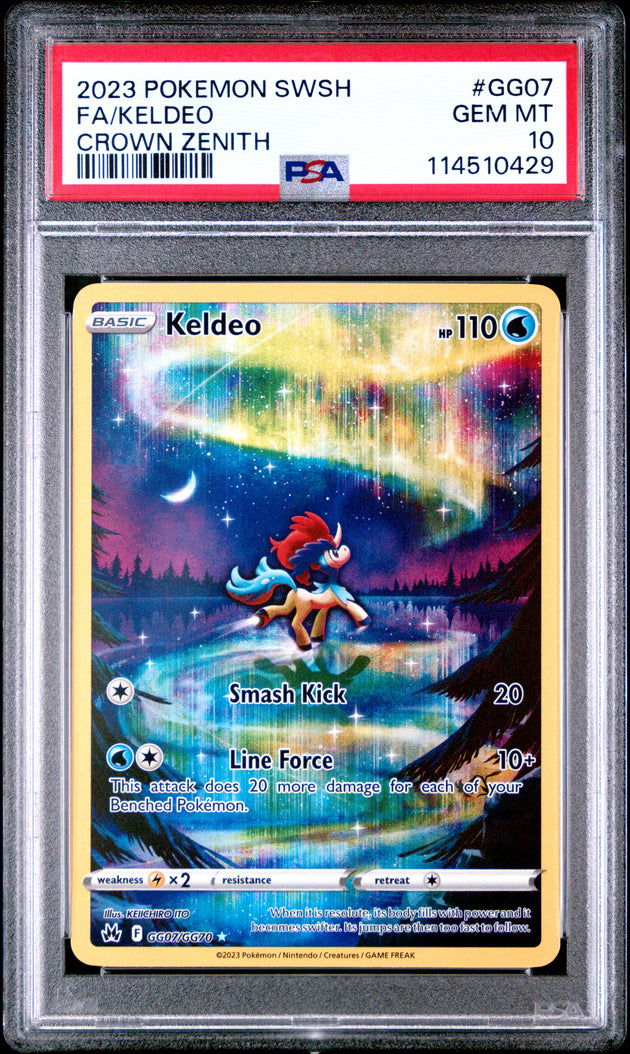 Keldeo GG07/GG70 Sword Shield Crown Zenith Pokemon PSA 10