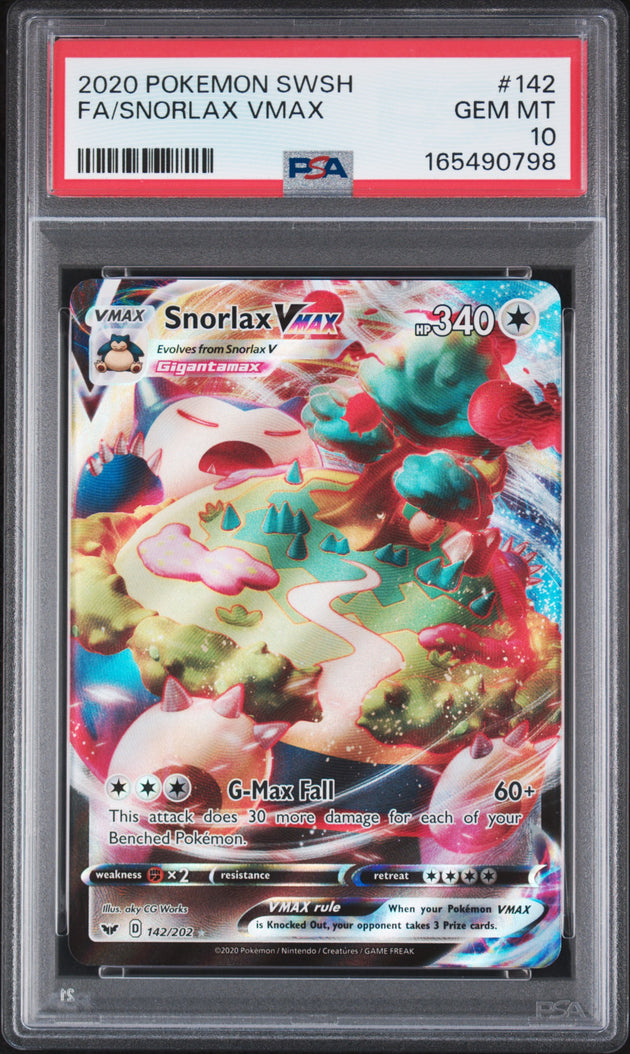 Snorlax Vmax 142 Pokemon PSA 10