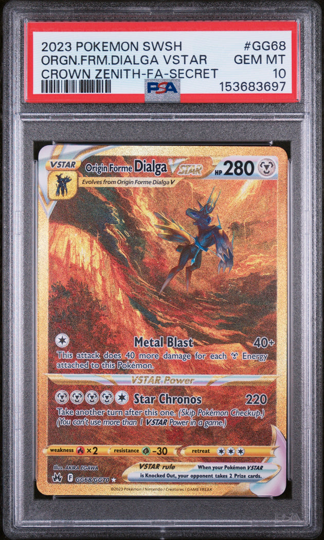 Origin Forme Dialga Vstar GG68/GG70 Secret Pokemon PSA 10