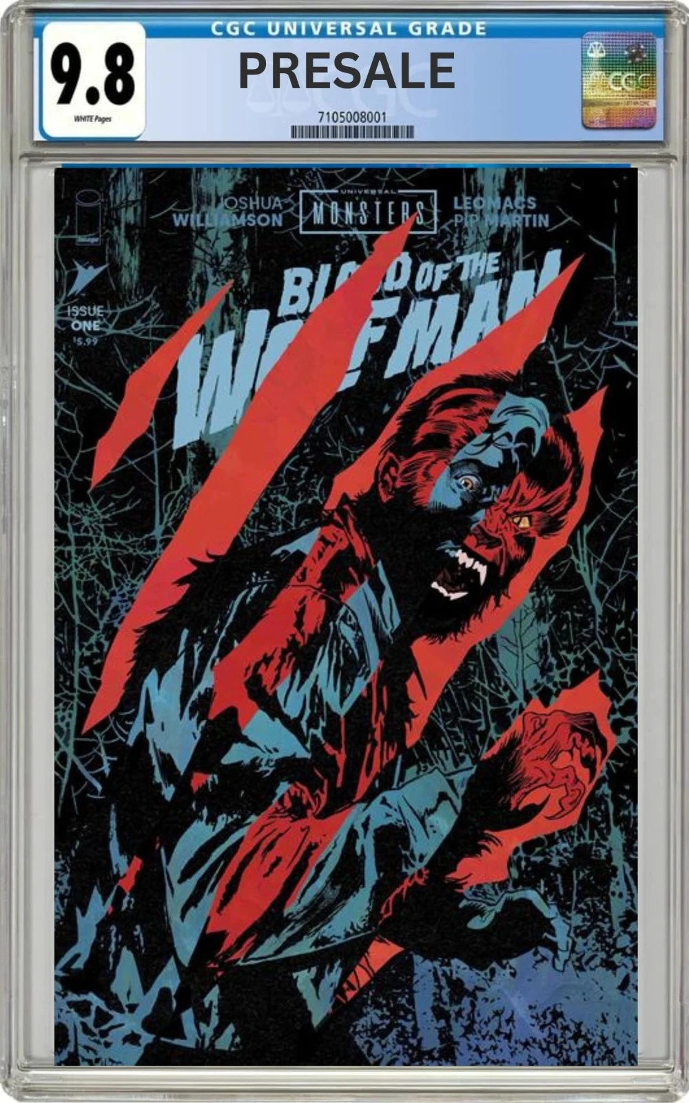 CGC 9.8 Universal Monsters Blood Of The Wolfman #1 Cover I Michael Walsh DIE CUT FOIL variant (Presale 6/24/26)