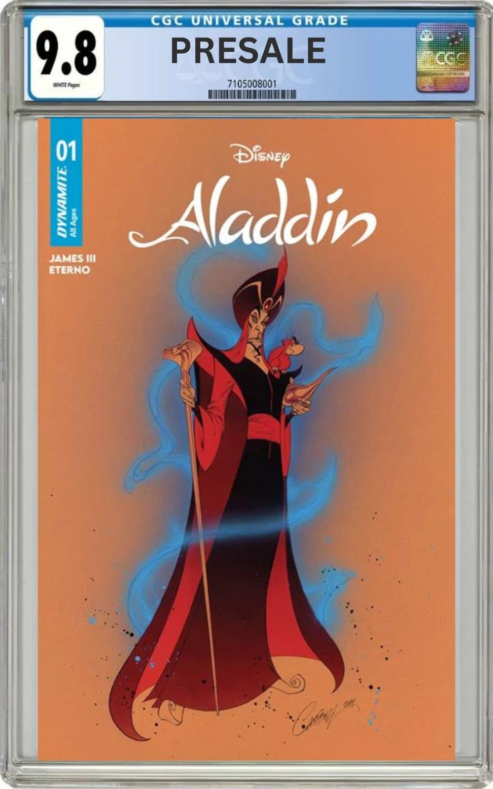 CGC 9.8 Aladdin #1  Cover C J. Scott Campbell Variant (Presale 6/24/26)