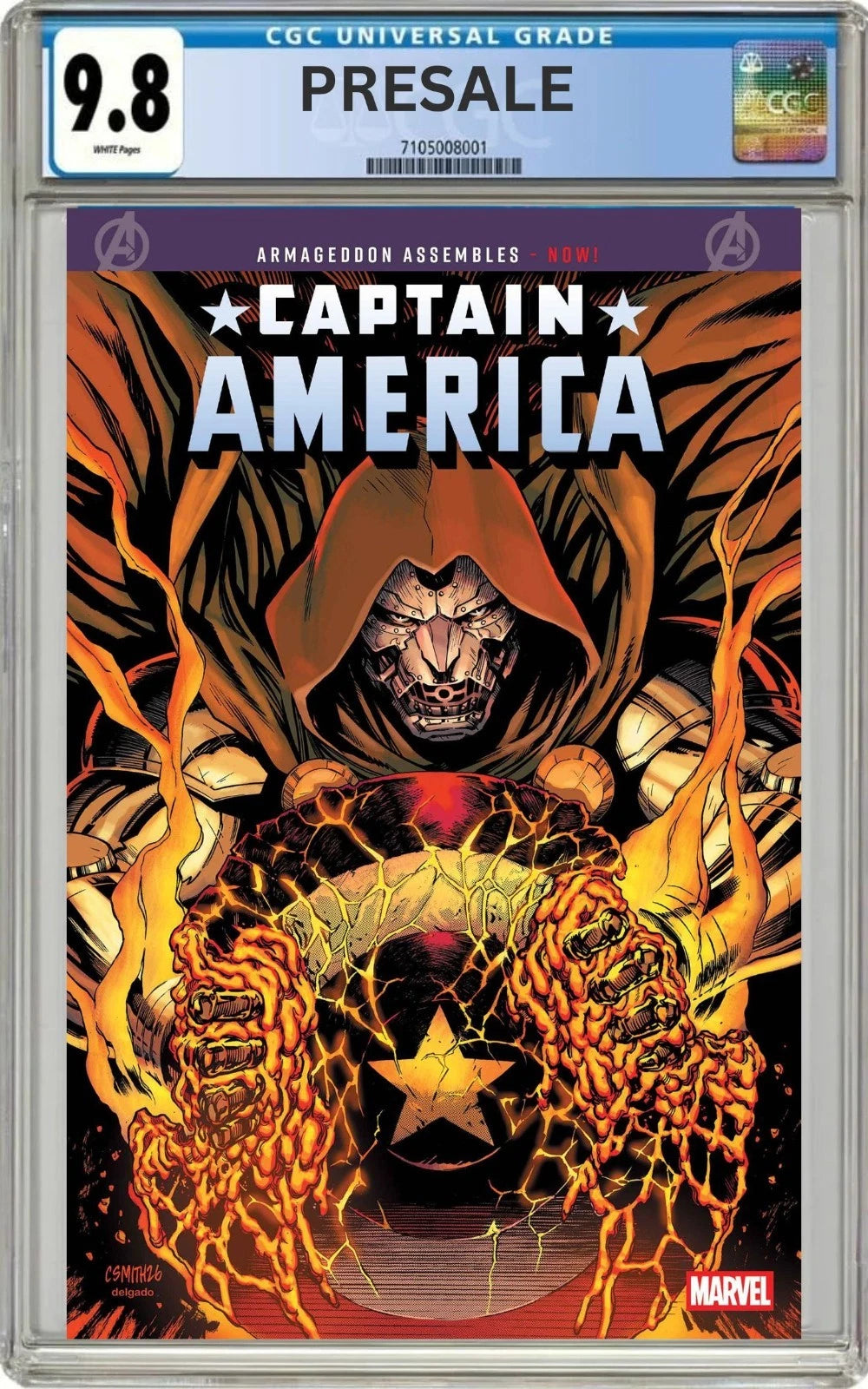 CGC 9.8 Captain America #12 Cory Smith Variant (Presale 6/24/26)