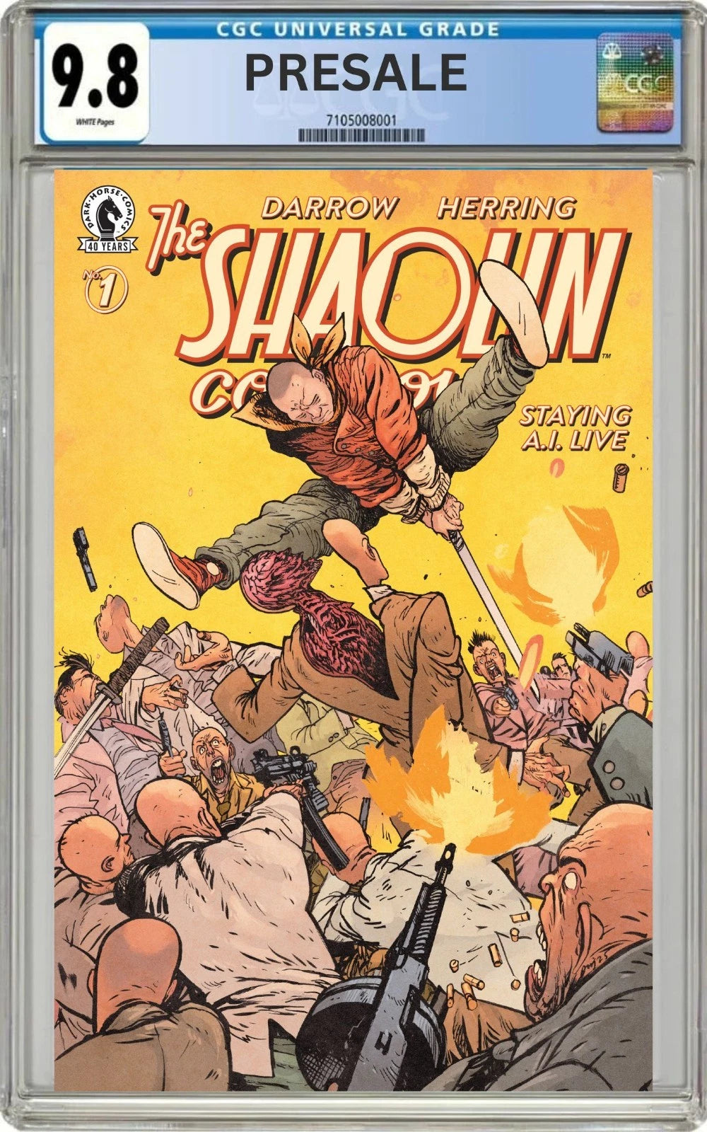 CGC 9.8 The Shaolin Cowboy: Staying A.I.Live #1 Cover D 1:15 Daniel Warren Johnson Variant Variant (Presale 7/1/26)