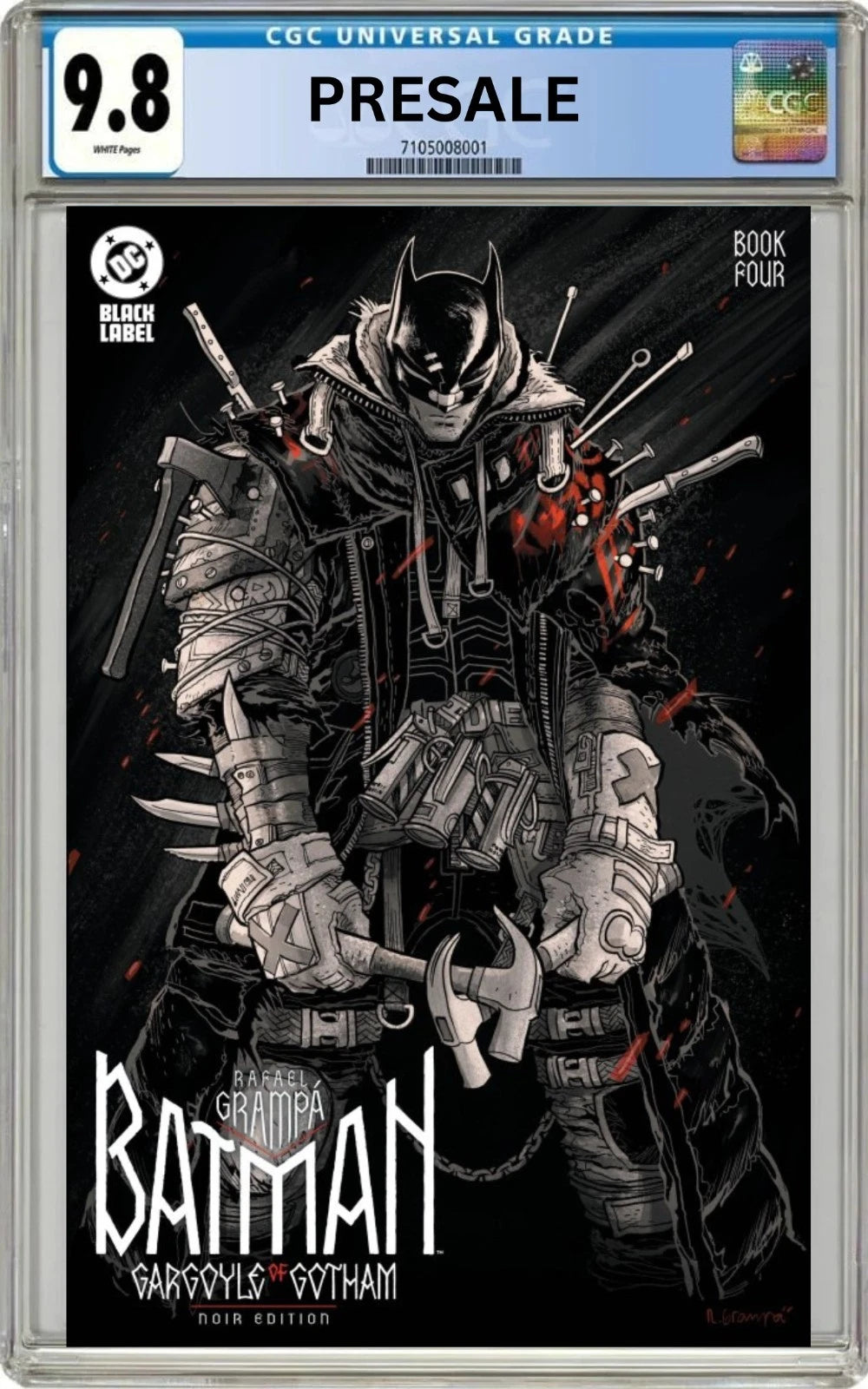 CGC 9.8 Batman: Gargoyle of Gotham #4 Noir Edition (Presale 6/10/26)