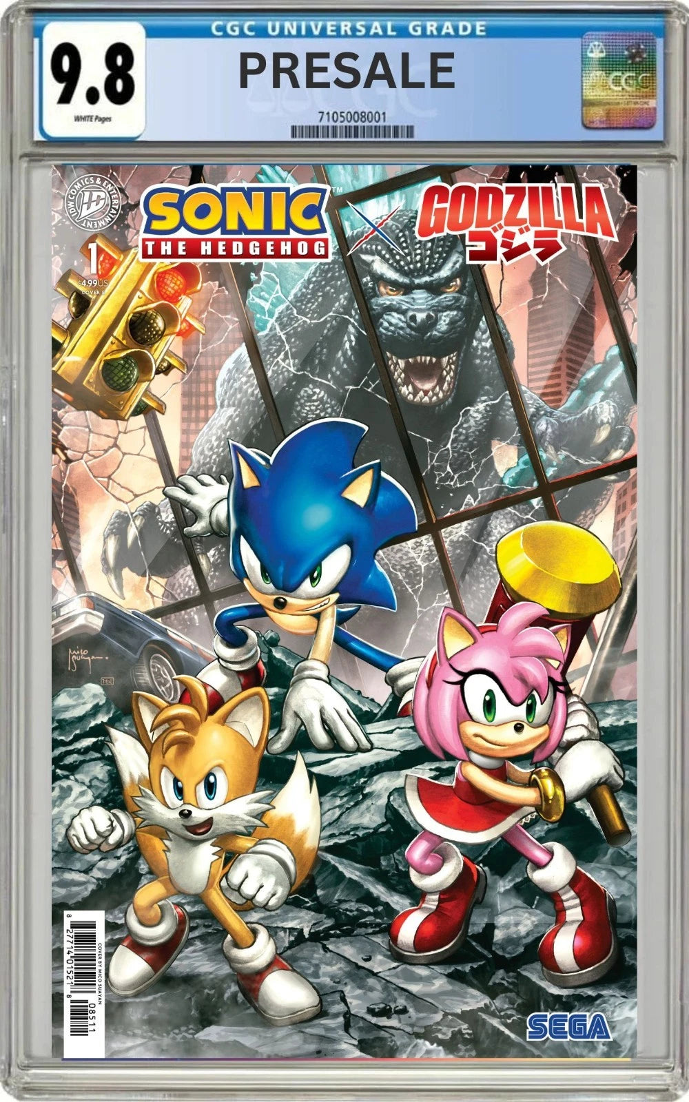 CGC 9.8 Sonic X Godzilla #1 Mico Suayan Variant (Presale 7/15/26)