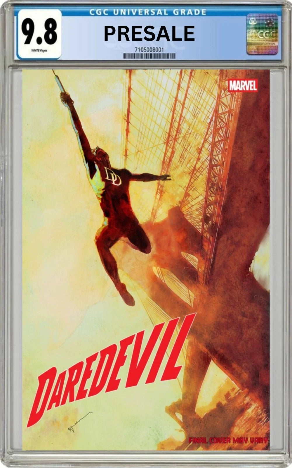 CGC 9.8 Daredevil #2 Bill Sienkiewicz Variant (Pre-Sale 5/6/26)