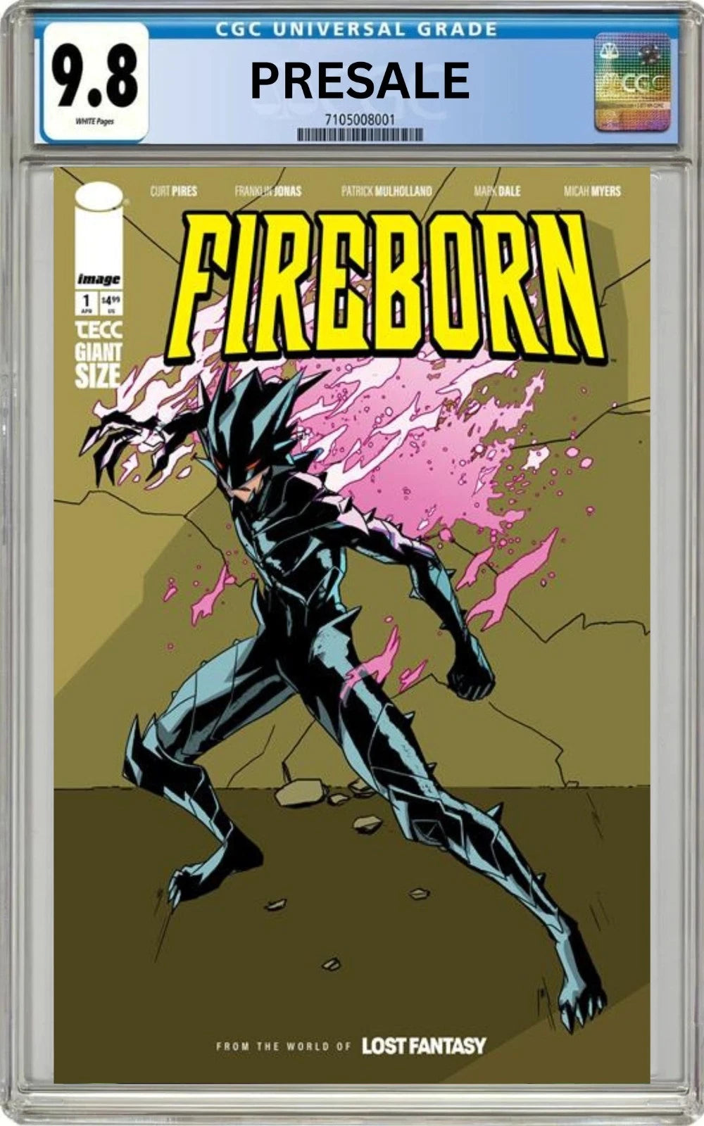 CGC 9.8 Fireborn #1 IMAGE Patrick Mulholland Cover B INVINCIBLE Homage(Presale 4/15/26)