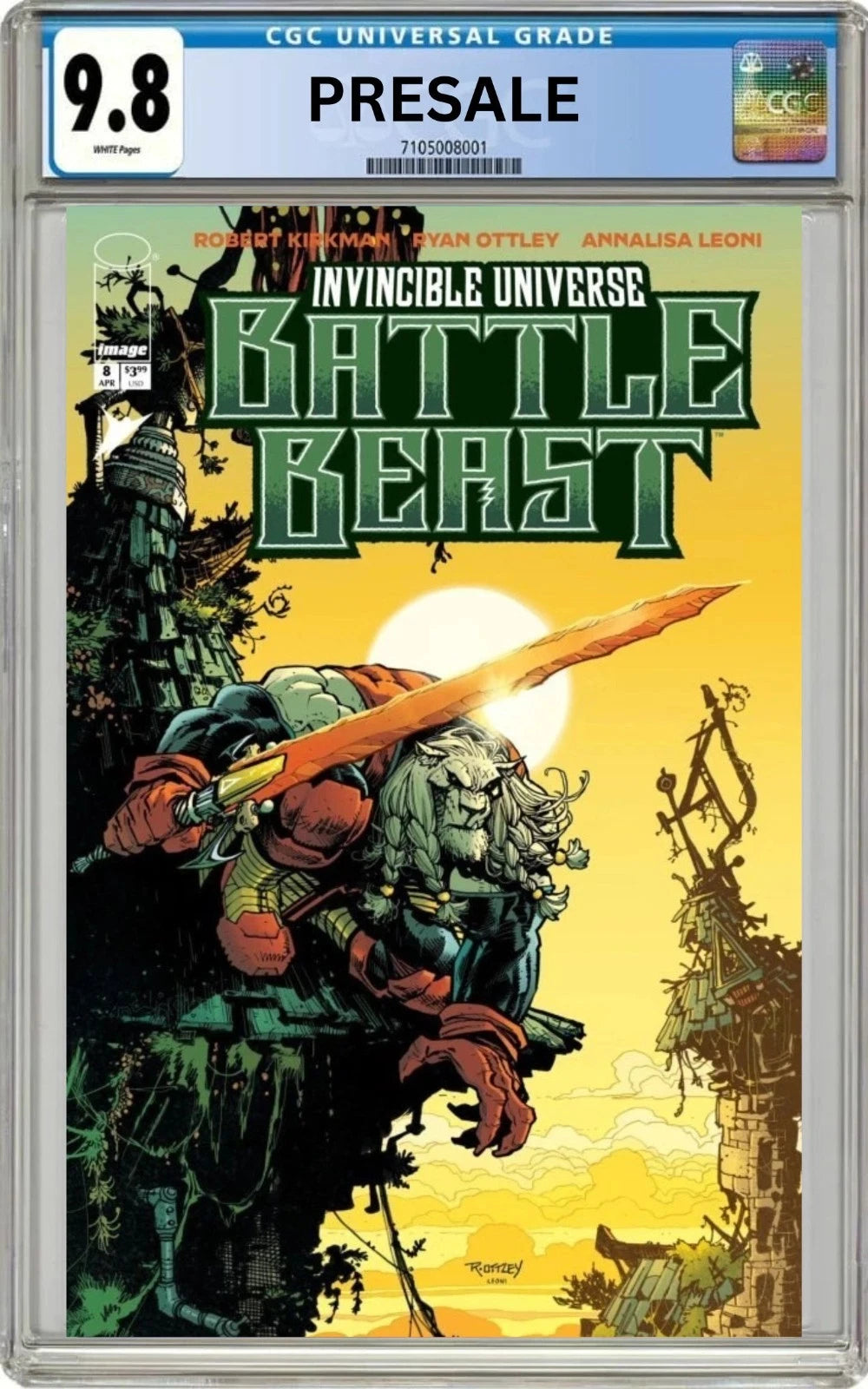 CGC 9.8 Battle Beast #8 Cover A Ryan Ottley (Presale 4/15/26)