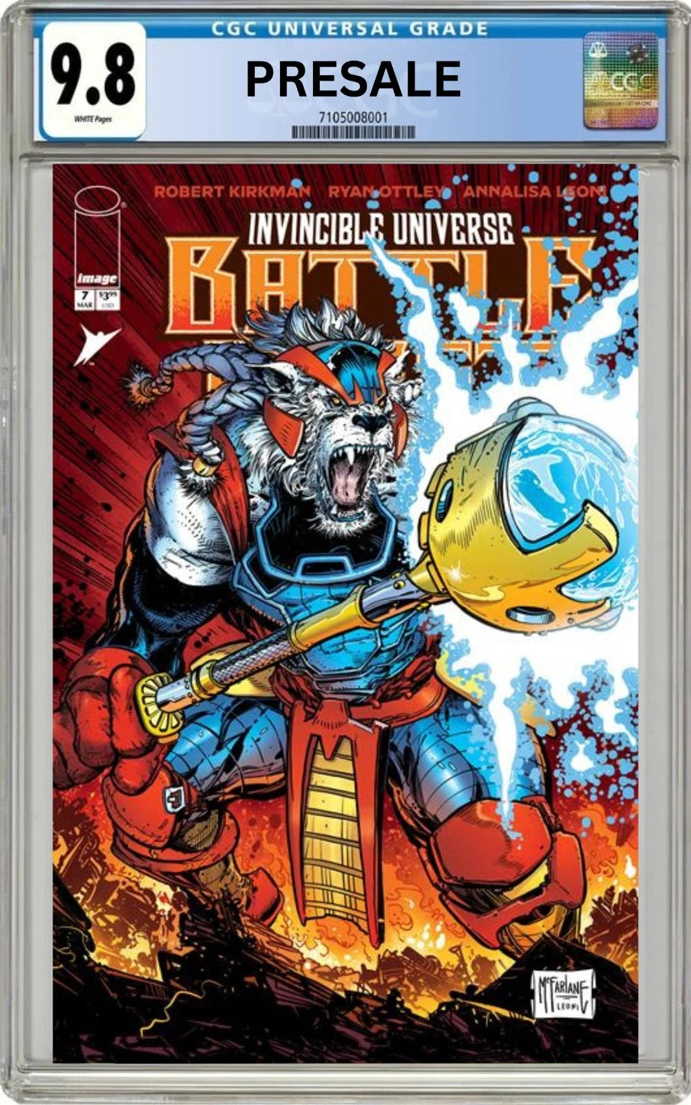 CGC 9.8 Battle Beast #7 Todd McFarlane Cover B (Presale 3/18/26)