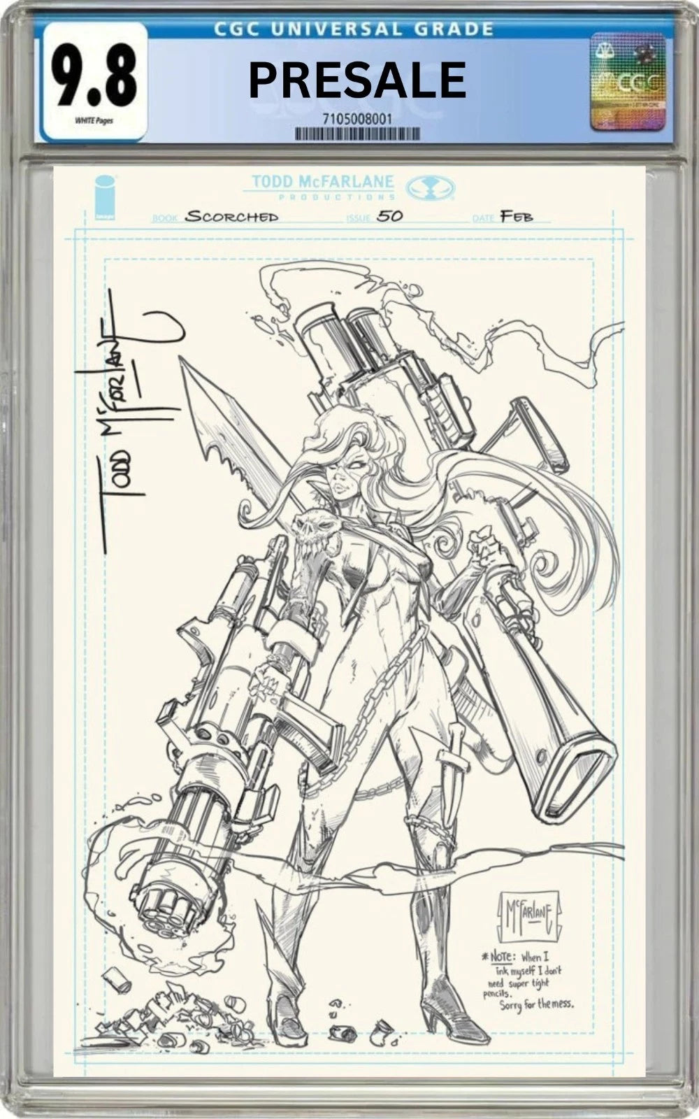 CGC 9.8 The Scorched #50 1:1000 McFarlane Signed Sketch Variant (PreSale 4/15/26)