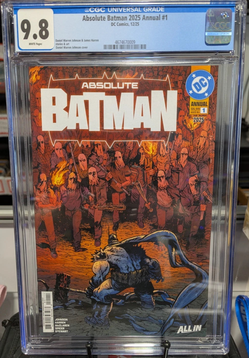 CGC 9.8 Absolute Batman Annual #1 Daniel Warren Johnson 1st Print Cover A 2025