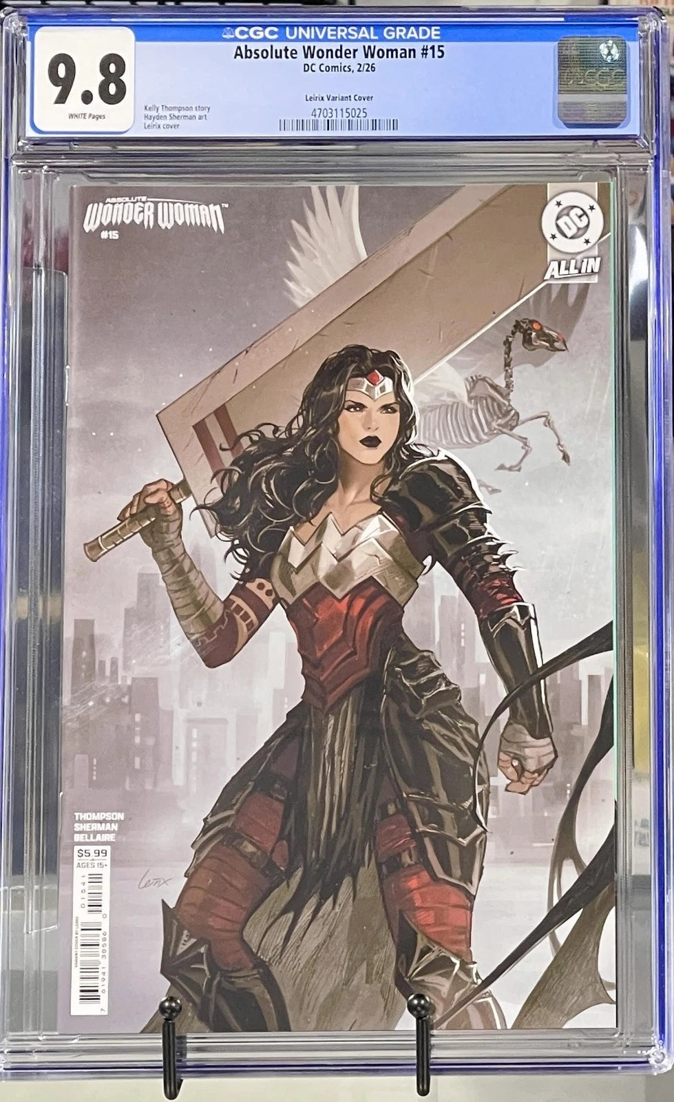 CGC 9.8 Absolute Wonder Woman #15 Lesley Leirix Li (Connecting Variant Batman 16)