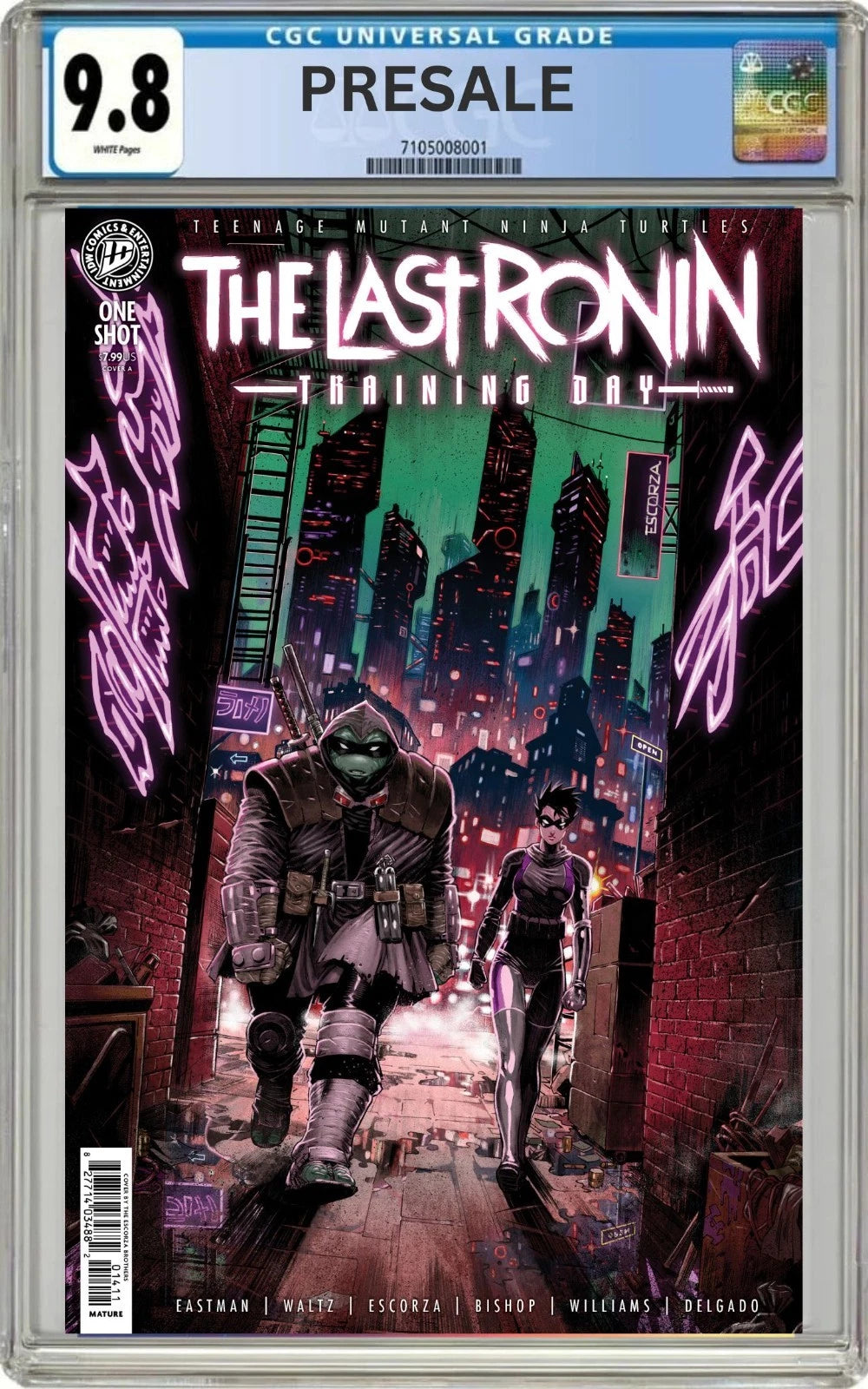 CGC 9.8 Teenage Mutant Ninja Turtles: The Last Ronin Training Day #1 Cover A Escorza (Presale 7/15/26)