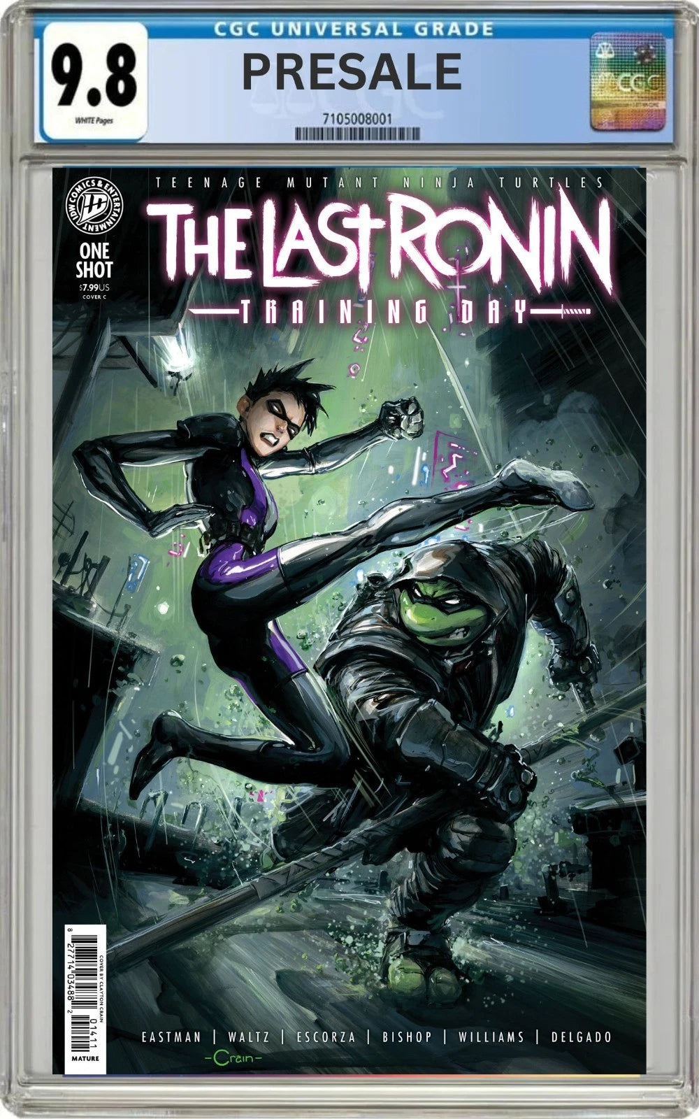 CGC 9.8 Teenage Mutant Ninja Turtles: The Last Ronin Training Day #1 Cover C Clayton Crain  (Presale 7/15/26)