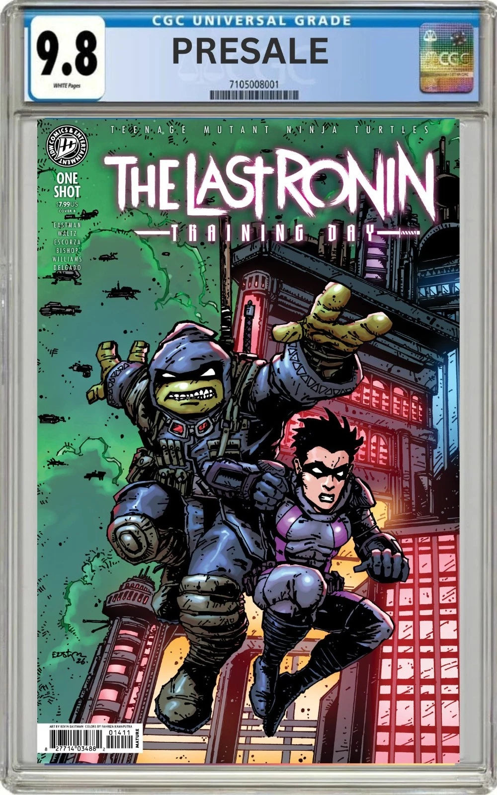 CGC 9.8 Teenage Mutant Ninja Turtles: The Last Ronin Training Day #1 Cover B Kevin Eastman (Presale 7/15/26)