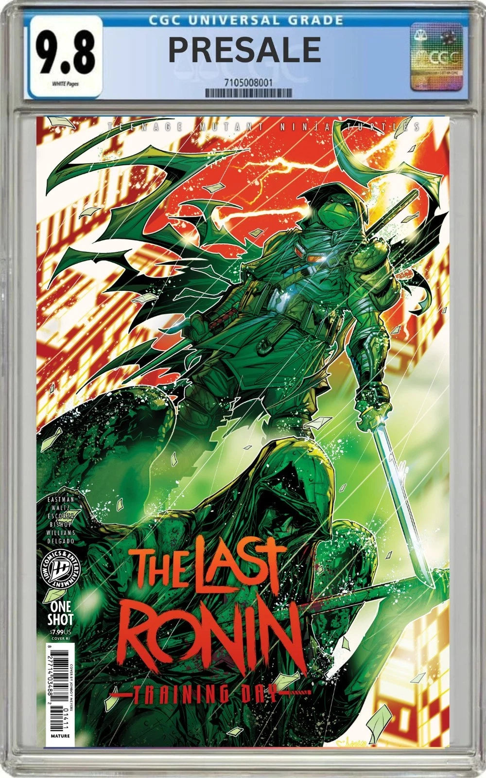 CGC 9.8 Teenage Mutant Ninja Turtles: The Last Ronin Training Day #1 Jonboy Meyers 1:25 Variant (Presale 7/15/26)