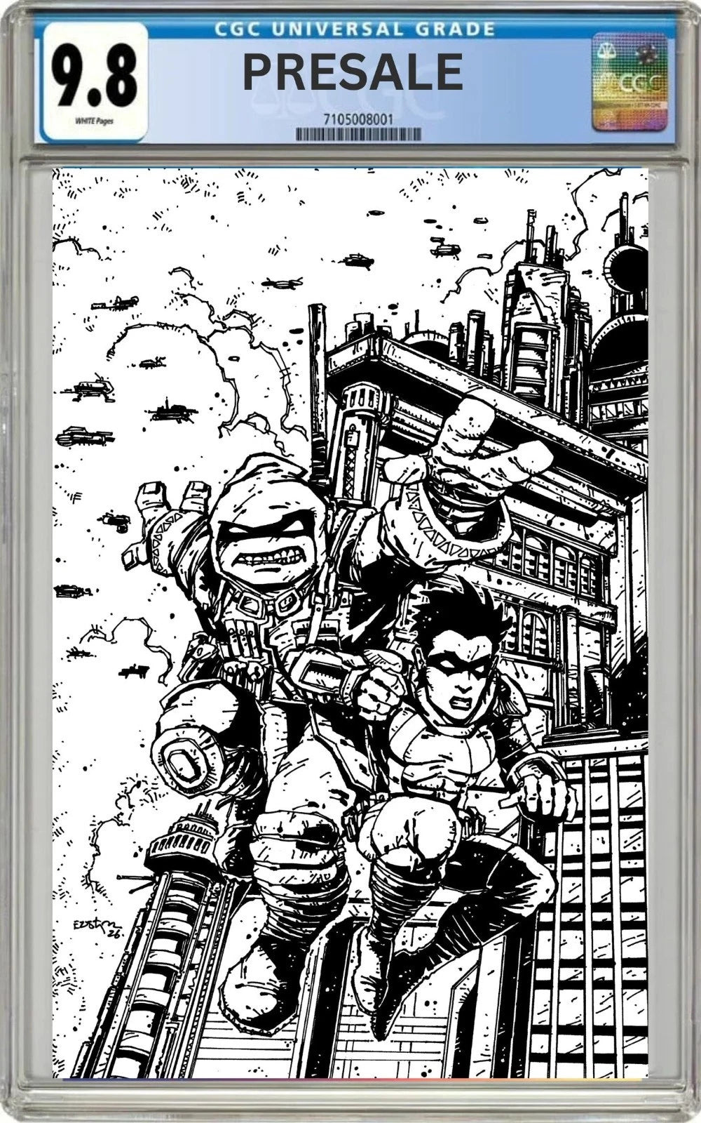 CGC 9.8 Teenage Mutant Ninja Turtles: The Last Ronin Training Day #1 Kevin Eastman 1:50 Black & White Virgin Variant (Presale 7/15/26)